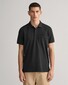 Gant Tonal Graphic Logo Shield Short Sleeve Poloshirt Black