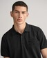 Gant Tonal Graphic Logo Shield Short Sleeve Poloshirt Black