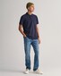 Gant Tonal Graphic Logo Shield Short Sleeve Poloshirt Evening Blue