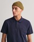 Gant Tonal Graphic Logo Shield Short Sleeve Poloshirt Evening Blue