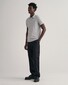 Gant Tonal Graphic Logo Shield Short Sleeve Poloshirt Grey Melange