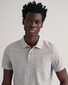 Gant Tonal Graphic Logo Shield Short Sleeve Poloshirt Grey Melange