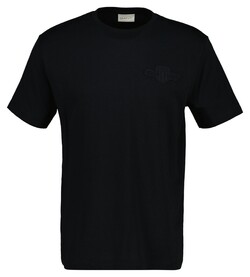 Gant Tonal Shield Short Sleeve Crew Neck T-Shirt Black