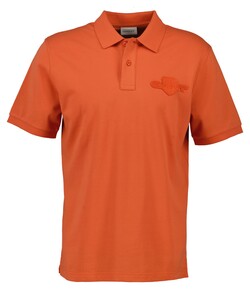 Gant Tonal Shield Short Sleeve Polo Deep Orange