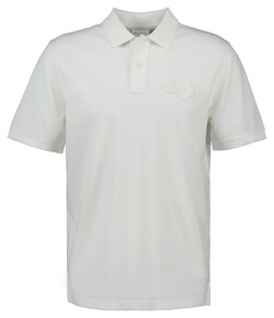 Gant Tonal Shield Short Sleeve Polo Eggshell