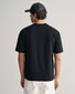Gant Tone-on-Tone Logo Short Sleeve Organic Cotton T-Shirt Black