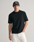 Gant Tone-on-Tone Logo Short Sleeve Organic Cotton T-Shirt Black