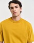 Gant Tone-on-Tone Logo Short Sleeve Organic Cotton T-Shirt Maple Yellow