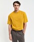 Gant Tone-on-Tone Logo Short Sleeve Organic Cotton T-Shirt Maple Yellow