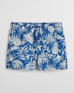 Gant Tropical Floral Leaves Pattern Swim Short Rich Blue