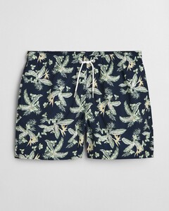 Gant Tropical Leaves Swim Shorts Avond Blauw