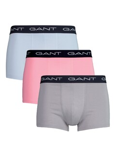 Gant Trunk Colored Waistband 3Pack Ondermode Midden Grijs