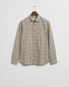 Gant Twill Check Button-Down Overhemd Mahogany Brown