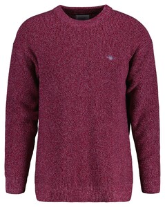 Gant Twisted Yarn Cotton Crew Neck Trui Red Shadow