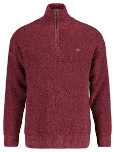 Gant Twisted Yarn Half Zip Pullover Red Shadow