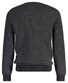 Gant Two Tone Textured Crew Neck Trui Dark Grey Melange