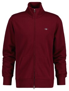 Gant Two-Way Front Zip Sweat Cardigan Plumped Red