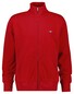 Gant Two-Way Front Zip Sweat Cardigan Ruby Red