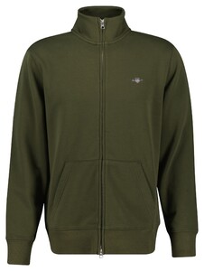 Gant Two-Way Front Zip Sweat Cardigan Vest Mosgroen