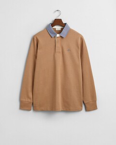 Gant Uni Color Chambray Heavy Rugger Twill Collar Trui Warm Khaki