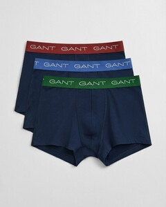 Gant Uni Color Contrast Waistband Trunk 3Pack Underwear Marine