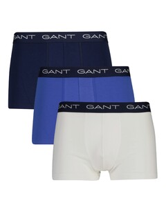 Gant Uni Color Contrast Waistband Trunk 3Pack Underwear White