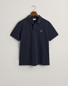 Gant Uni Color Cotton Archive Shield Embroidery Polo Avond Blauw