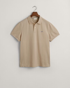 Gant Uni Color Cotton Archive Shield Embroidery Polo Concrete Beige