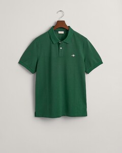 Gant Uni Color Cotton Archive Shield Embroidery Polo Forest Green
