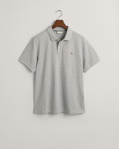 Gant Uni Color Cotton Archive Shield Embroidery Polo Grijs Melange