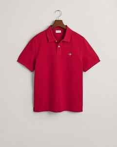 Gant Uni Color Cotton Archive Shield Embroidery Polo Ruby Red