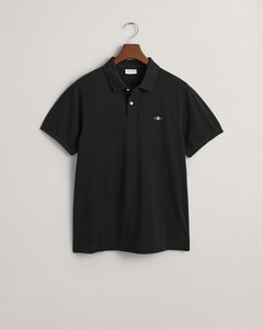 Gant Uni Color Cotton Archive Shield Embroidery Polo Zwart