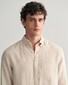 Gant Uni Color Linen Button Down Shirt Sand