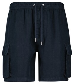 Gant Uni Color Linnen Cargo Drawstring Shorts Bermuda Darkened Navy