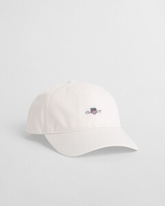 Gant Uni Color Organic Cotton Twill Shield Embroidery Cap Eggshell