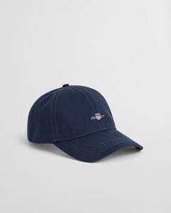 Gant Uni Color Organic Cotton Twill Shield Embroidery Cap Marine