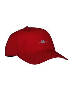 Gant Uni Color Organic Cotton Twill Shield Embroidery Cap Ruby Red