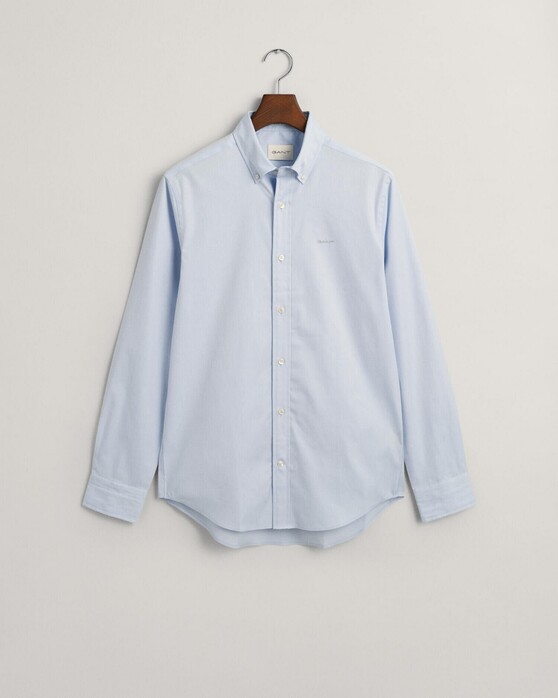 Gant Uni Color Pinpoint Oxford Button Down Overhemd Licht Blauw