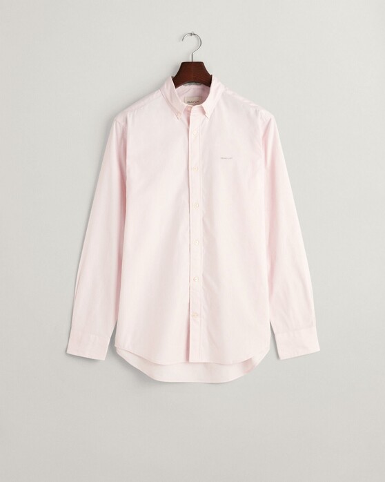 Gant Uni Color Pinpoint Oxford Button Down Overhemd Zacht Roze