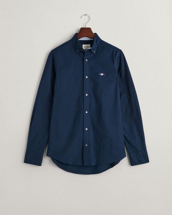 Gant Uni Color Slim Stretch Oxford Button-Down Shirt Marine