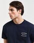 Gant Uni Color Small Brand Graphic Piqué T-Shirt Avond Blauw