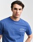 Gant Uni Color Small Brand Graphic Piqué T-Shirt Vintage Blue