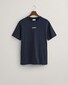 Gant Uni Color Small Logo Contrast Crew Neck T-Shirt Avond Blauw