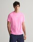 Gant Uni Color Small Logo Contrast Crew Neck T-Shirt Clear Pink