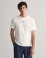 Gant Uni Color Small Logo Contrast Crew Neck T-Shirt Eggshell