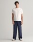 Gant Uni Color Small Logo Contrast Crew Neck T-Shirt Eggshell