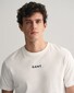 Gant Uni Color Small Logo Contrast Crew Neck T-Shirt Eggshell