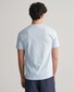 Gant Uni Color Small Logo Contrast Crew Neck T-Shirt Fresh Blue