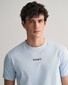 Gant Uni Color Small Logo Contrast Crew Neck T-Shirt Fresh Blue