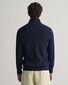 Gant Uni Color Structured Organic Cotton Half Zip Pullover Evening Blue